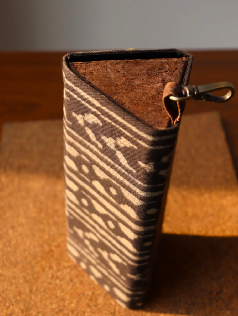 Brown Arrow Dabu Printed and Vegan Leather Foldable Specs Case