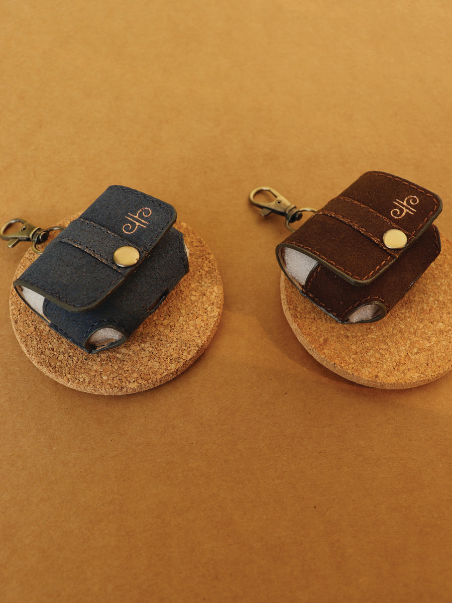 Blue Vegan Leather Cork Air Pods Pro(2nd generation) Case