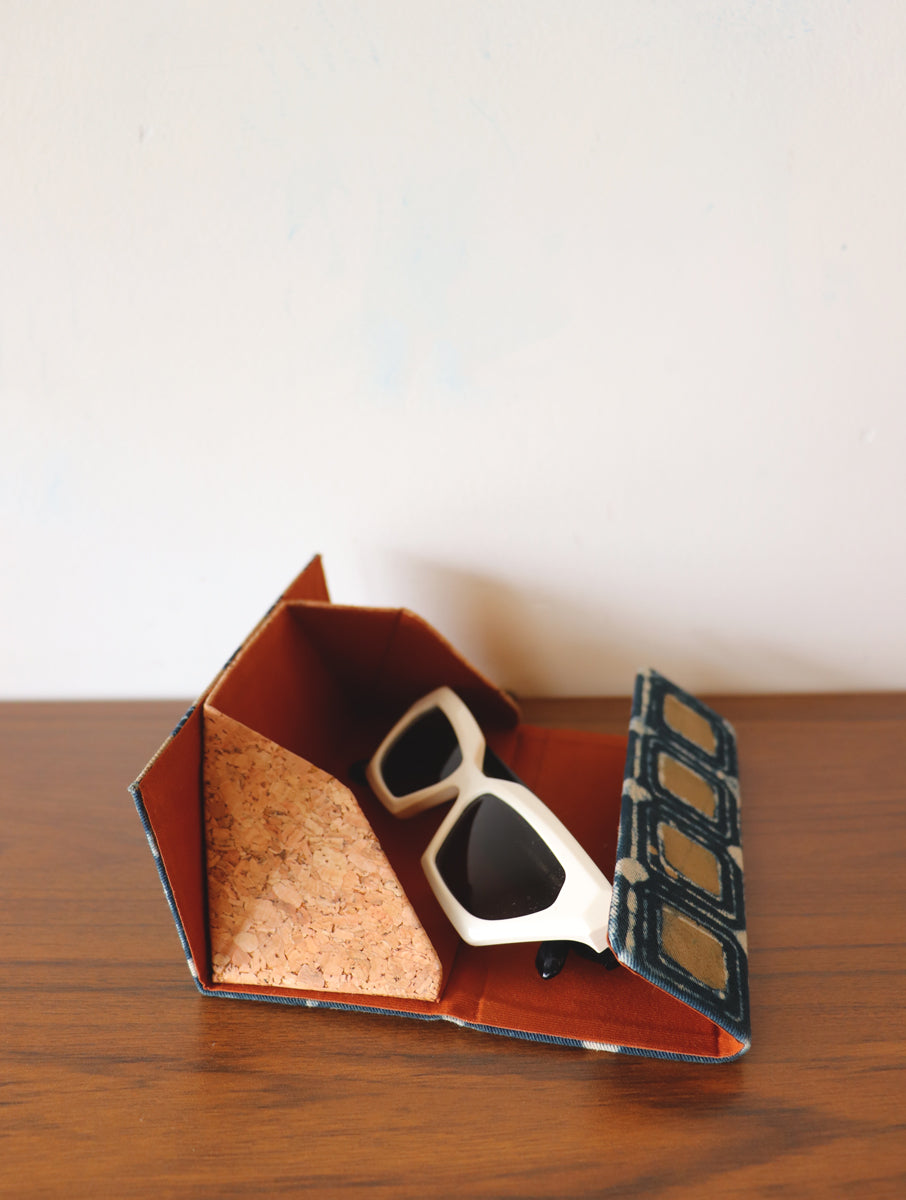 Foldable Multi Box Dabu printed and cork Specs Case