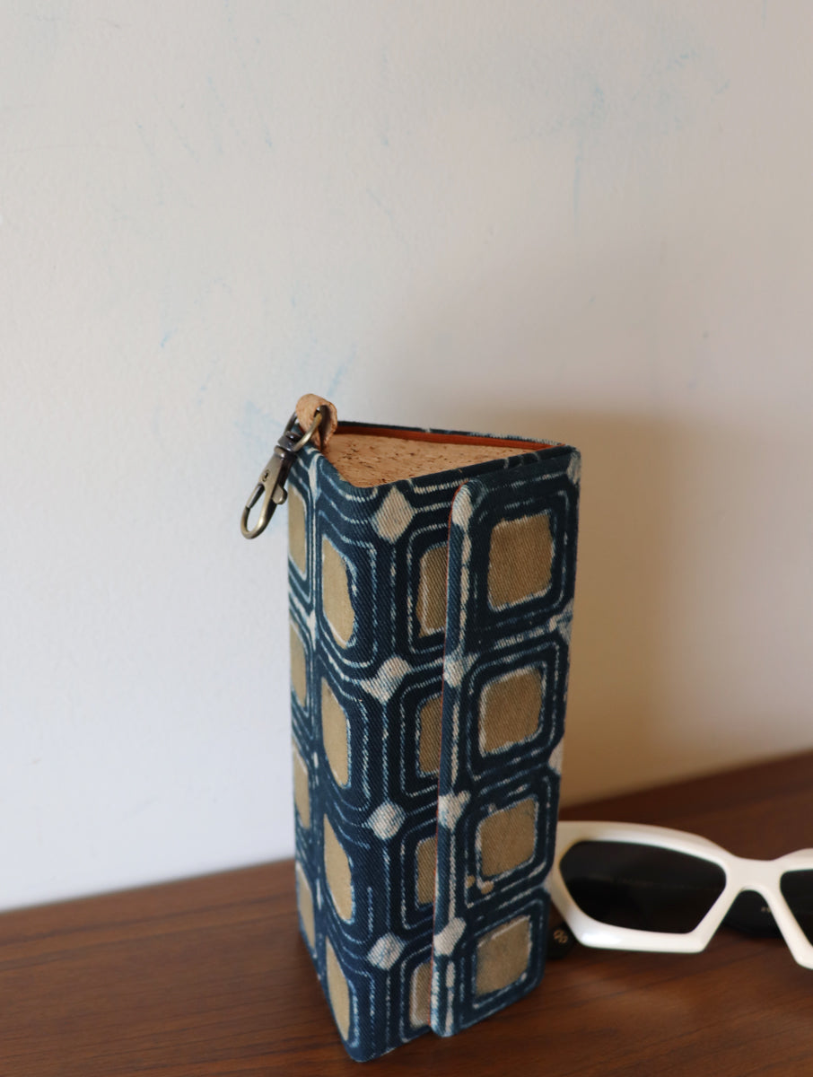 Multi Box Dabu Printed and Vegan Leather Foldable Specs Case