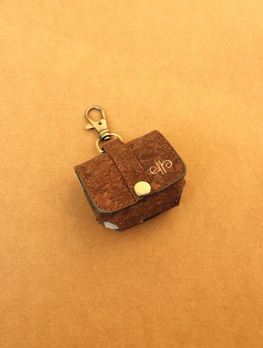 Brown Vegan Leather Cork Air Pods Pro(2nd generation) Case