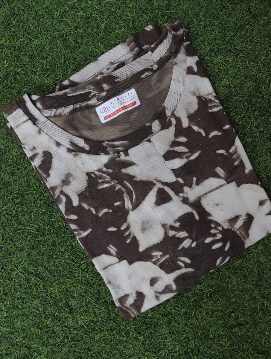 Dharti Rang Dabu Printed Crop Top T-Shirt