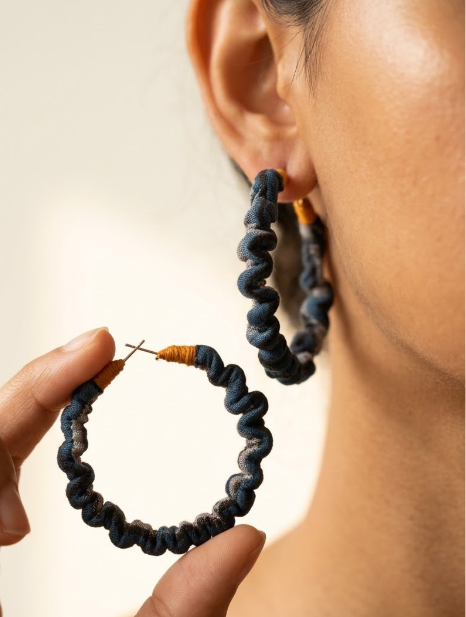 Indigo Upcyled Earrings