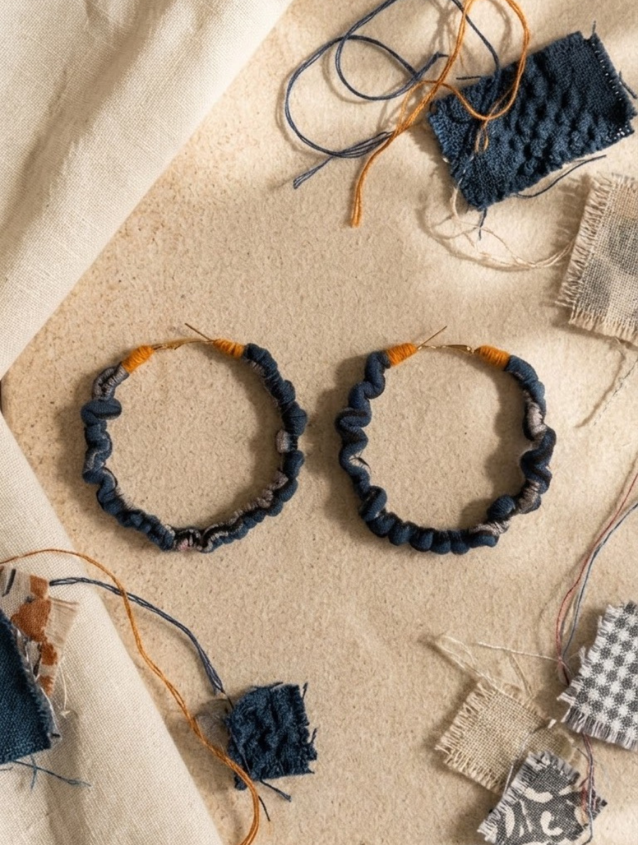Indigo Upcyled Earrings