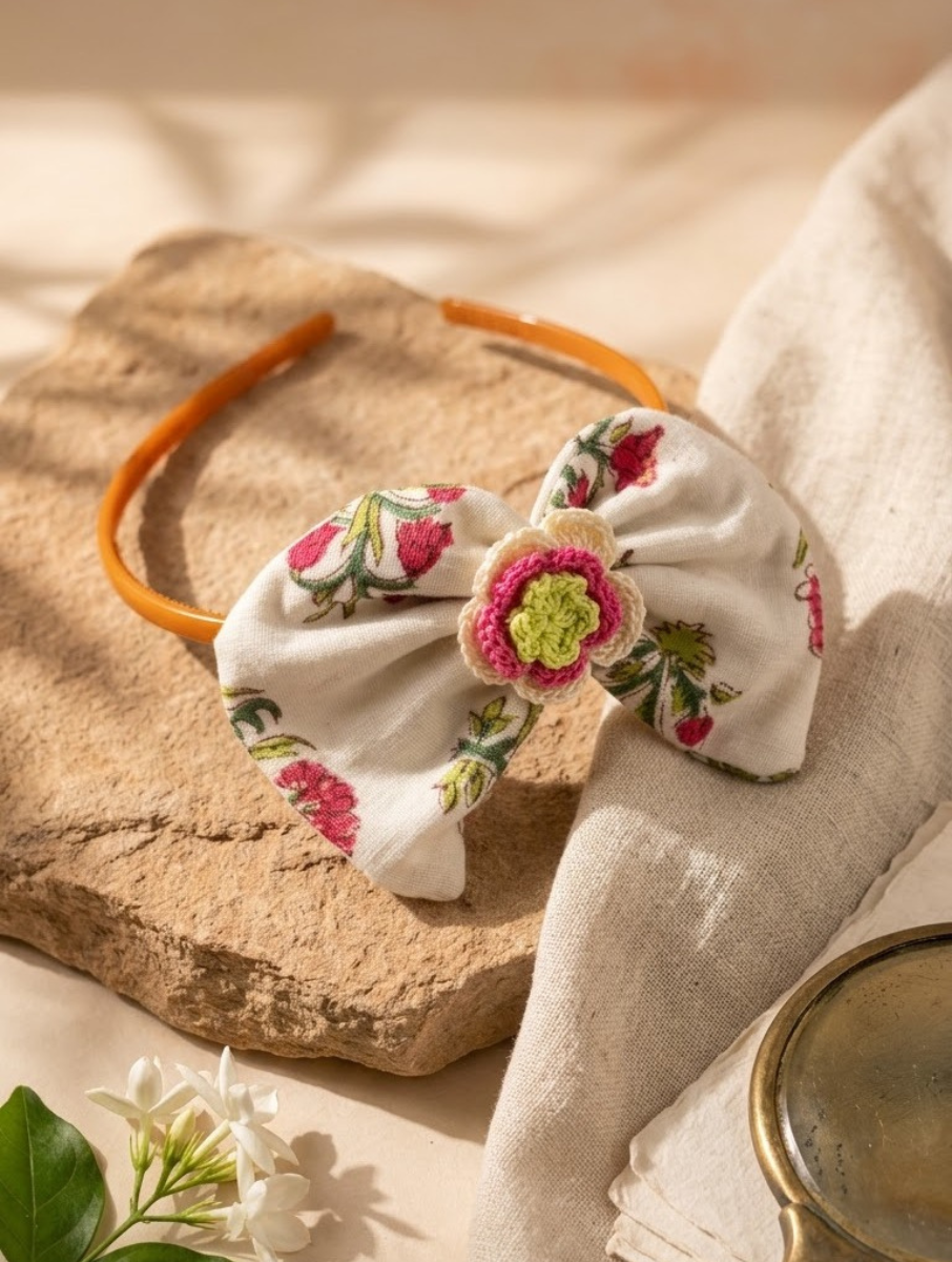 White Upcyled Hairband