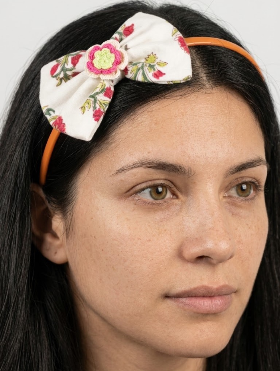 White Upcyled Hairband