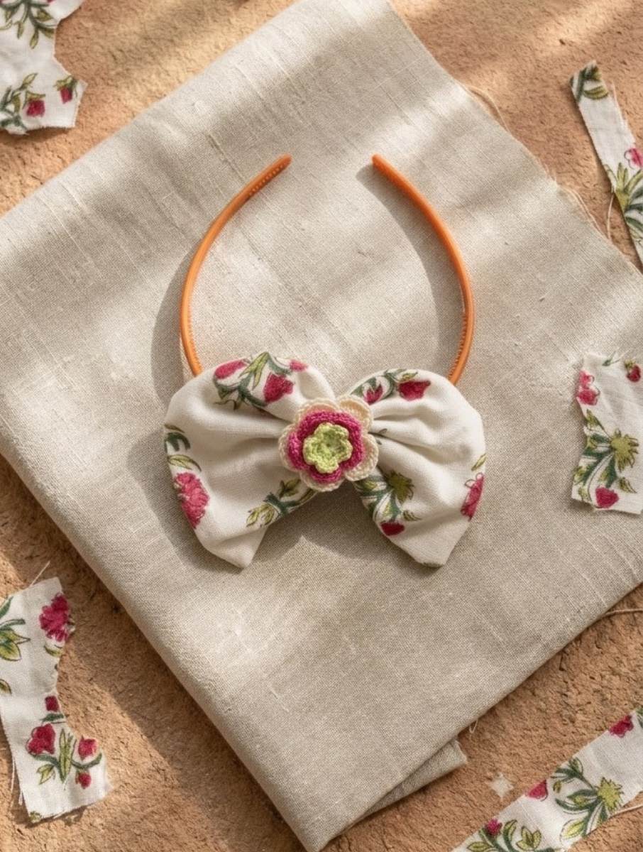 White Upcyled Hairband