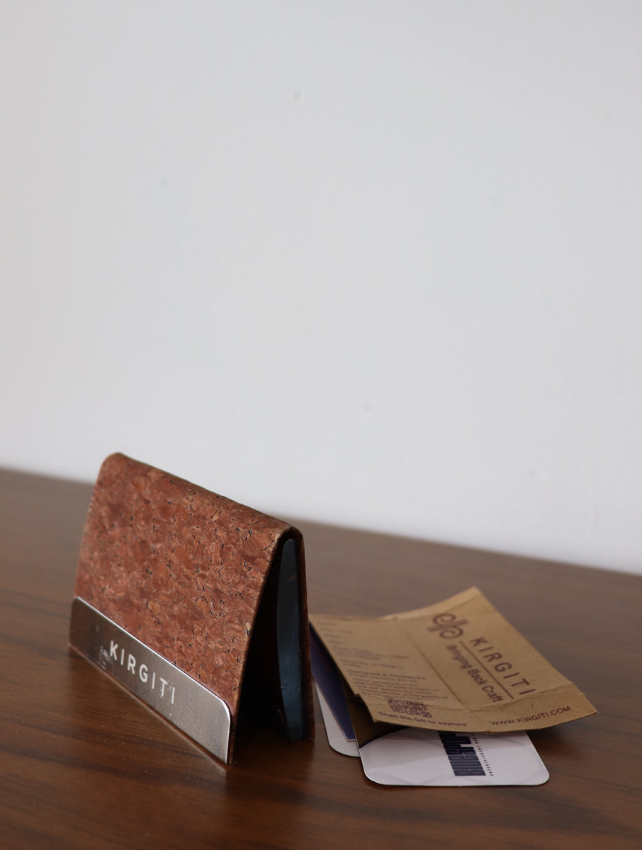Brown Cork Card Holder
