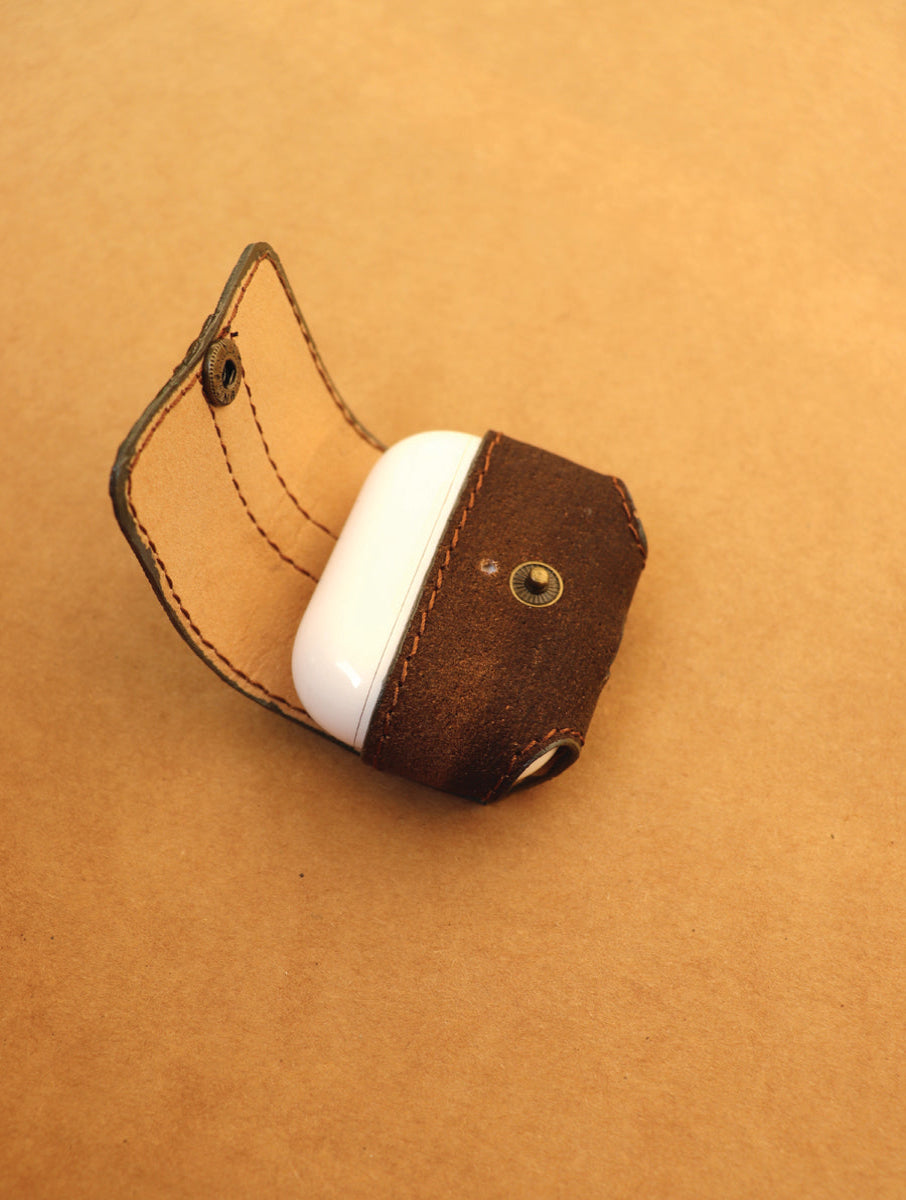 Brown Vegan Leather Cork Air Pods Pro(2nd generation) Case
