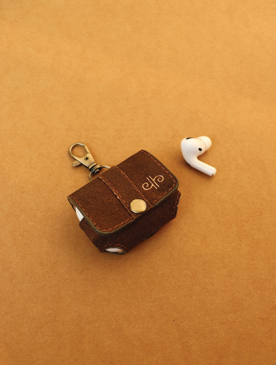 Brown Vegan Leather Cork Air Pods Pro(2nd generation) Case