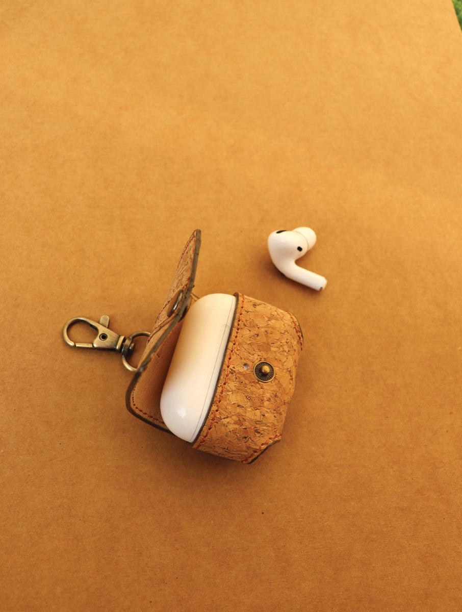 Natural Vegan Leather Cork Air Pods Pro(2nd generation) Case