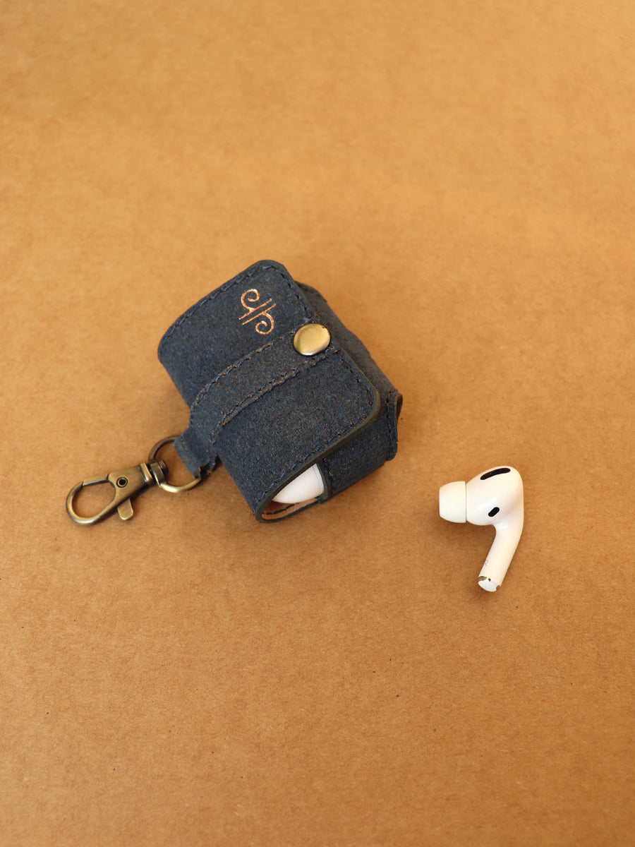 Blue Vegan Leather Cork Air Pods Pro(2nd generation) Case