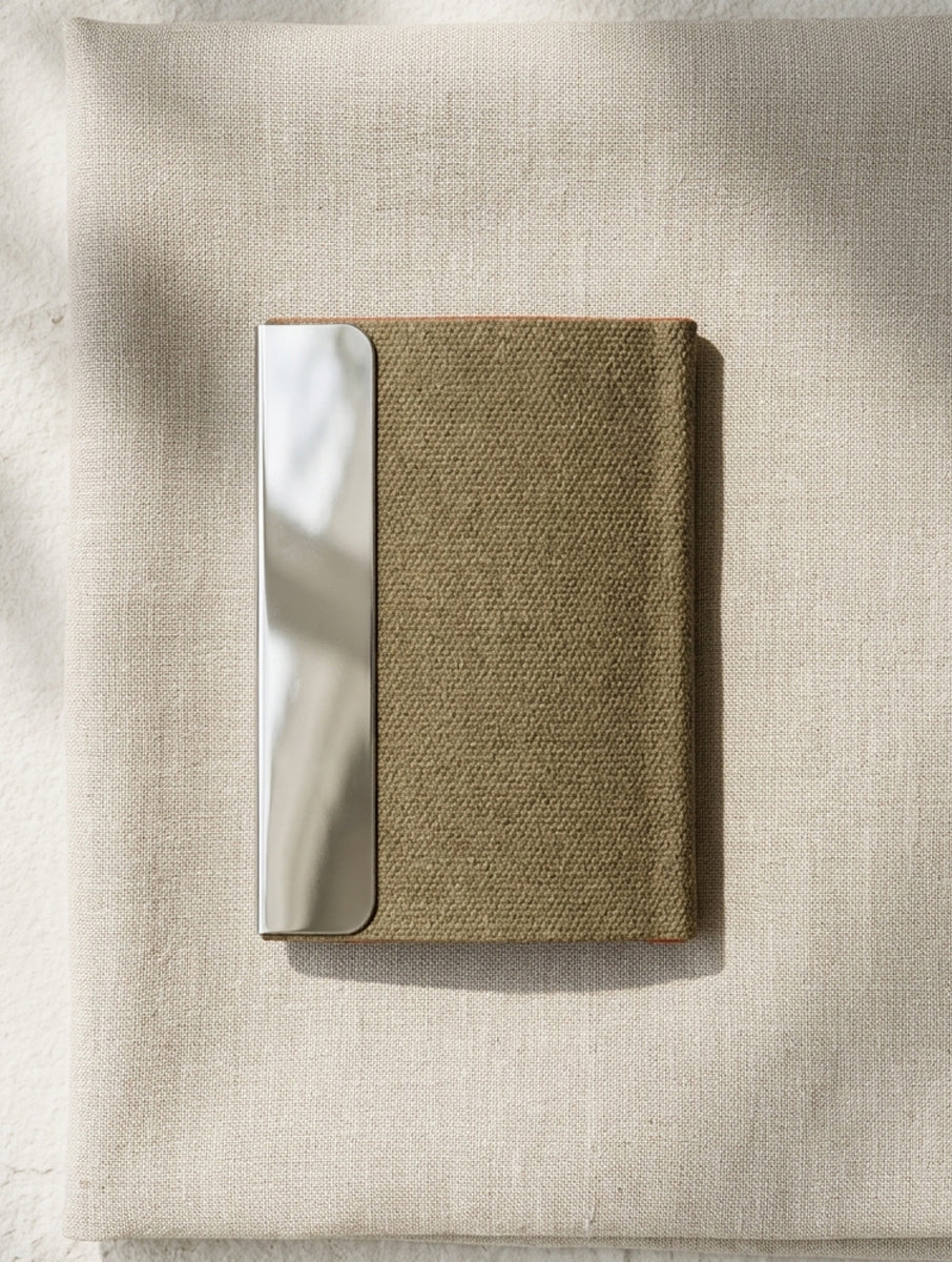 Khaki Dabu Printed Metal Card holder