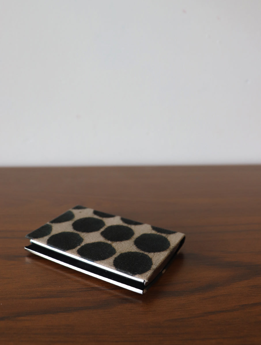 Black Polka Dabu Printed Metal Card holder