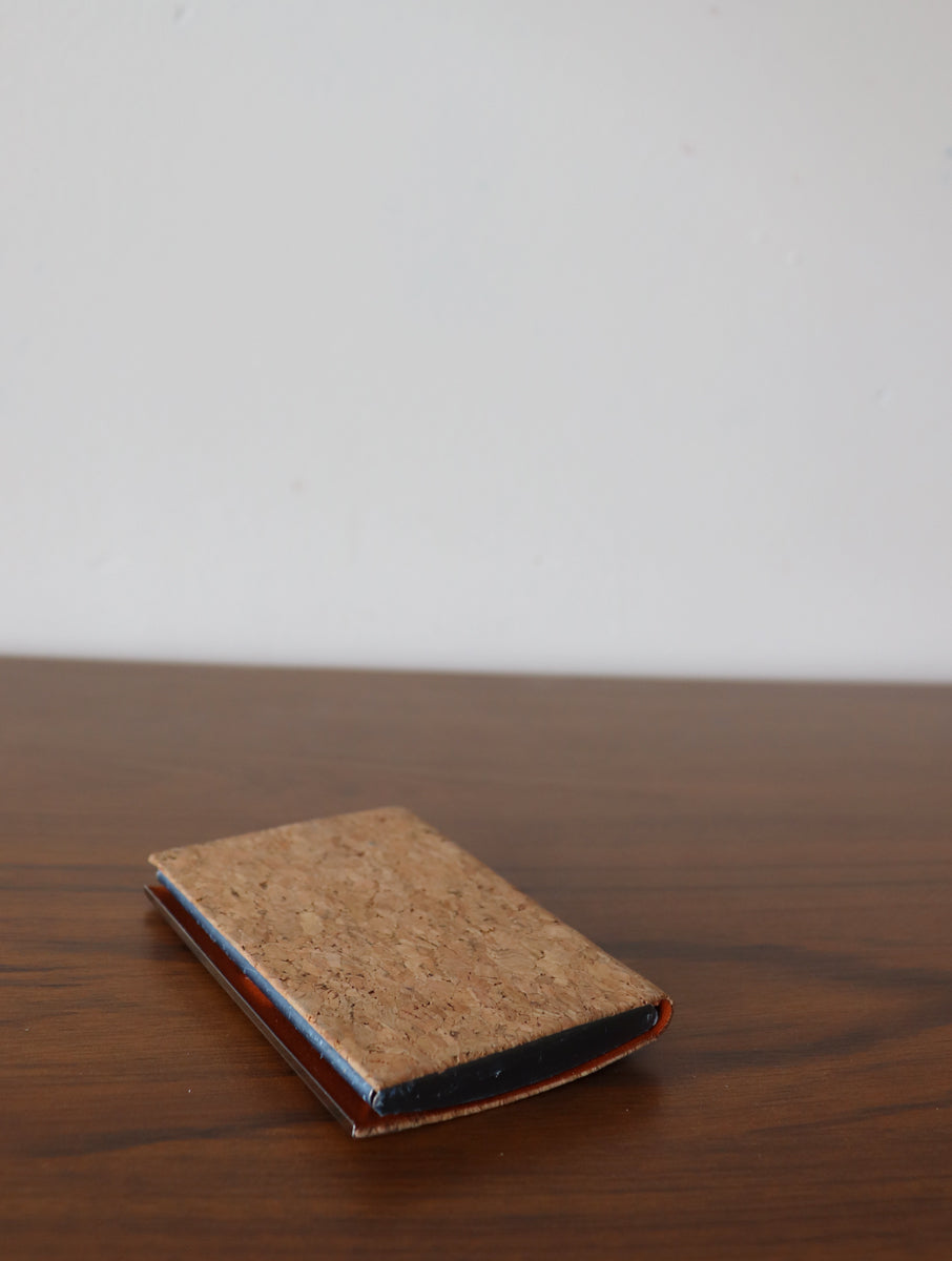 Natural Vegan Leather Cork and Metal Card Holder