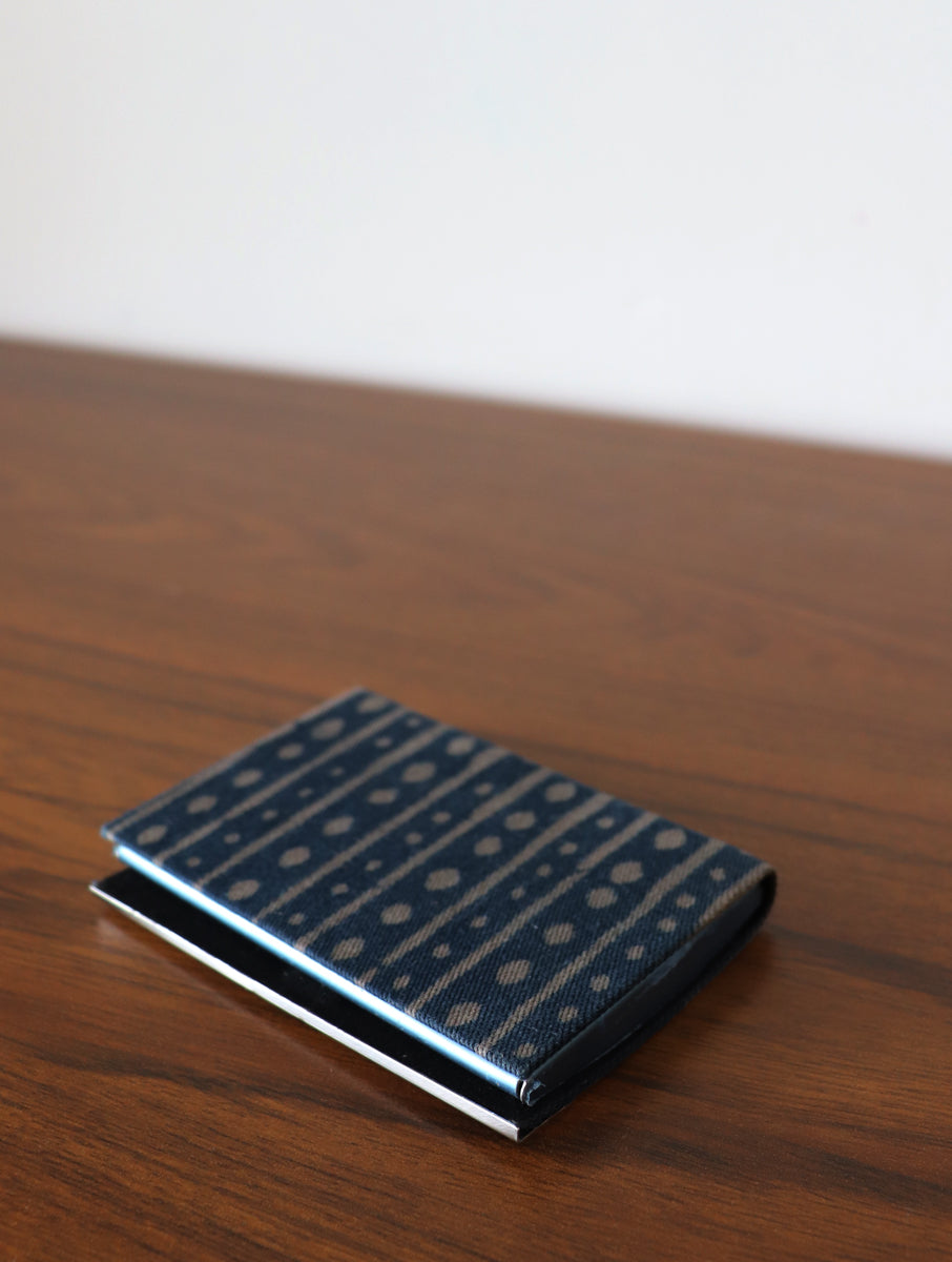 Rust Dabu Printed Metal Card Holder